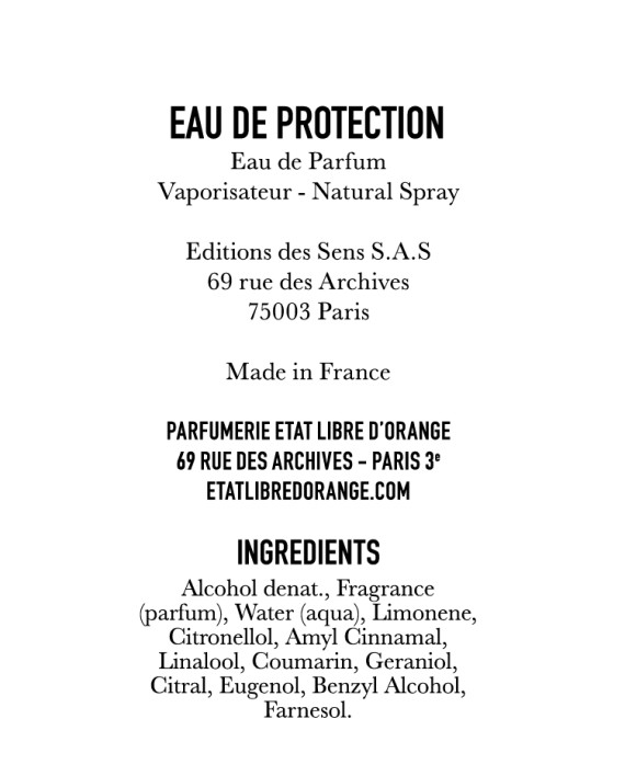 EPR – Ingredient list