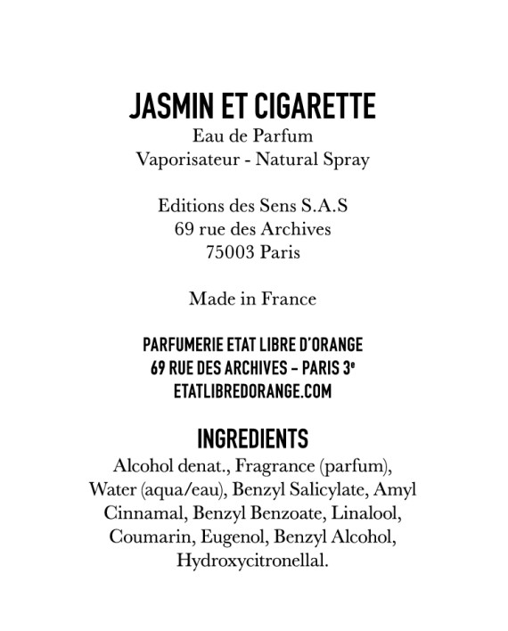 JEC – Ingredient list
