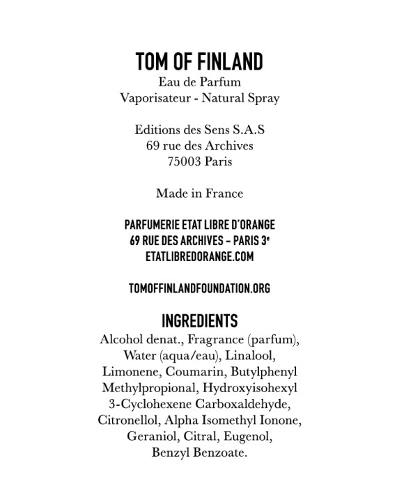 TOF – Ingredient list
